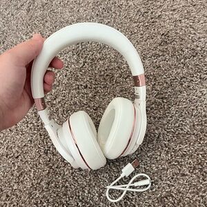 RAYCON White and Rose Gold Bluetooth Headphones
